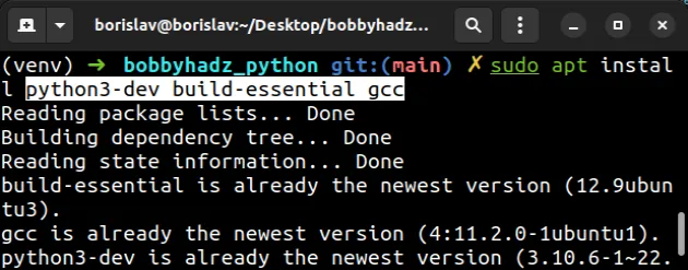 install python3 dev