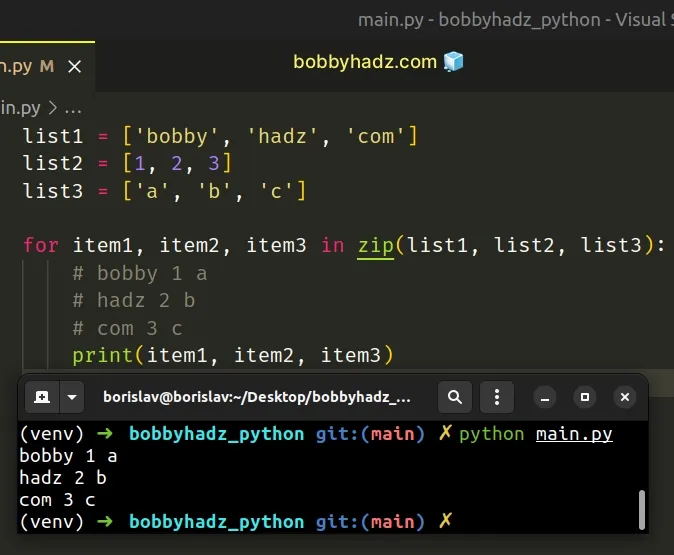 Using Multiple Variables In A For Loop In Python Bobbyhadz