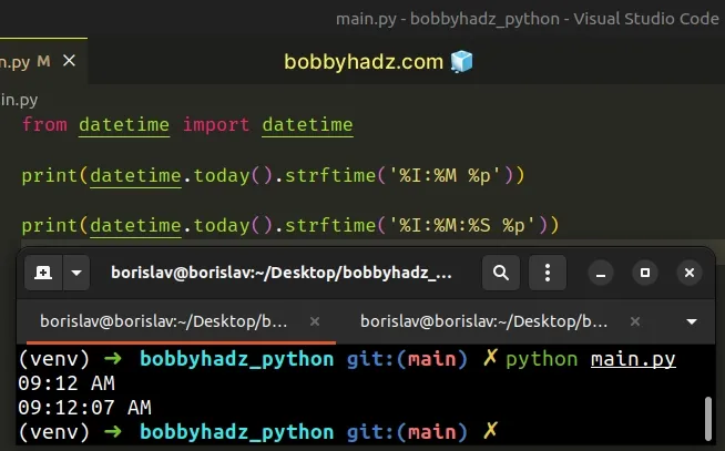 format time as am pm in python
