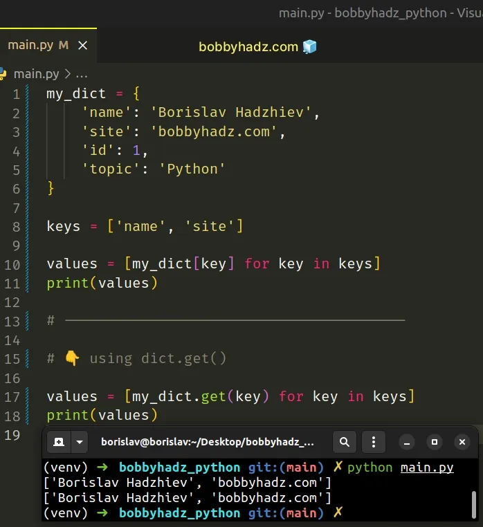 How To Access Multiple Values In Dictionary Python