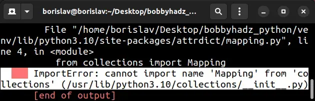 importerror cannot import name mapping from collections