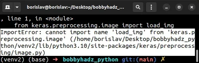 importerror cannot import name load img from keras preprocessing image