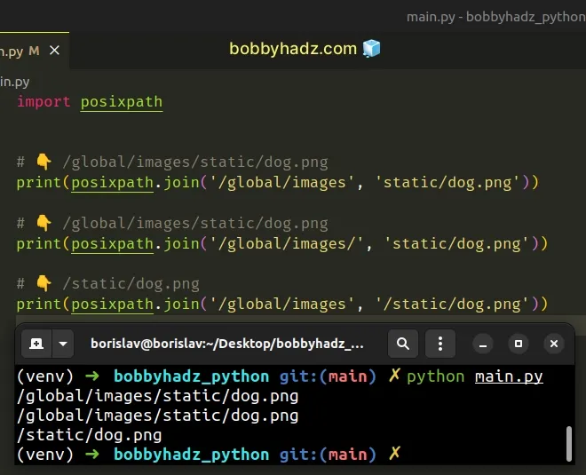 joining url path components with posixpath join