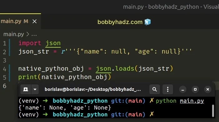 convert python object to json string