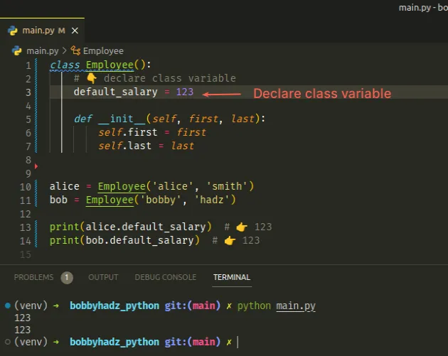 declare class variable
