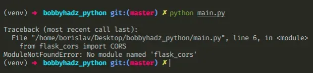 no module named flask cors