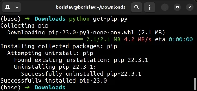 python get pip py install