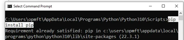 running pip install in source folder