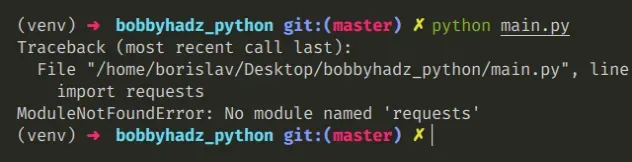 Modulenotfounderror: No Module Named 'Requests' In Python | Bobbyhadz