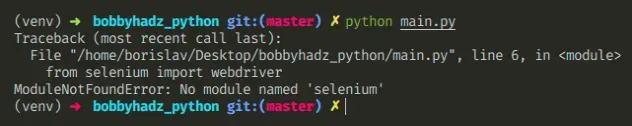 Modulenotfounderror: No Module Named 'Selenium' In Python | Bobbyhadz