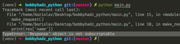 Typeerror: 'Response' Object Is Not Subscriptable In Python | Bobbyhadz