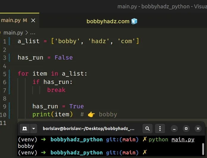 run loop only once using boolean variable