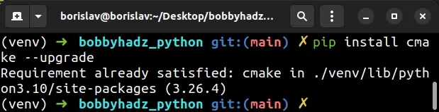 upgrade cmake version