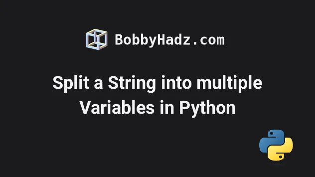 Split A String Into Multiple Variables In Python | Bobbyhadz