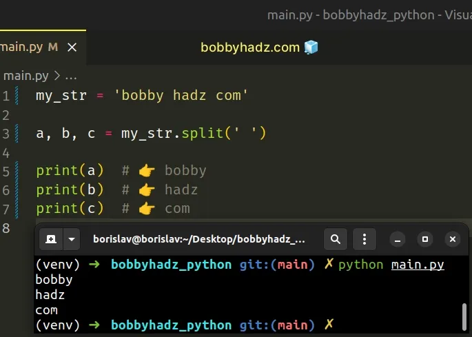 Split A String Into Multiple Variables In Python Bobbyhadz