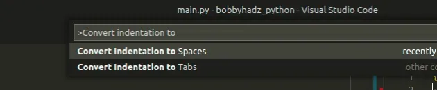 vscode convert indentation to