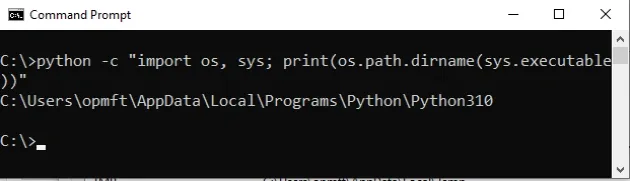 find python path