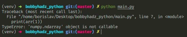 typeerror numpy ndarray object is not callable