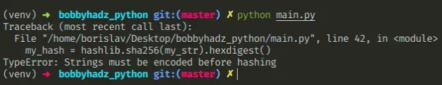 typeerror strings must be encoded before hashing