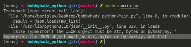 typeerror the json object-must-be-str-bytes-or-bytearray-not-list