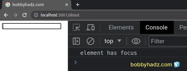 check if element is focused in react
