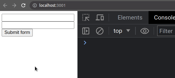 clear input values after form submit by setting to empty strings