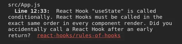 react hook usestate called conditionally