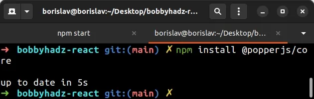 npm install popperjs core