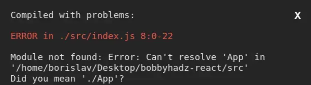 Module Not Found: Can'T Resolve 'X' Error In React | Bobbyhadz