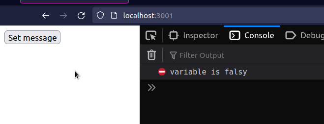 react check if variable truthy