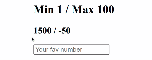 numeric input min max