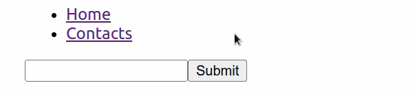 react redirect on form submit