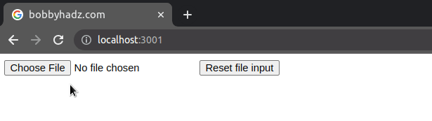 reset file input on click using ref
