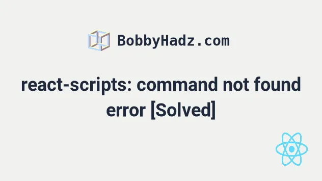 React-Scripts: Command Not Found Error [Solved] | Bobbyhadz