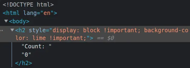 react style important