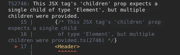 this jsx tags children prop expects single child