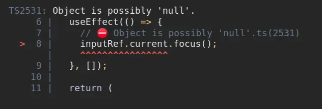 useref object is possibly null