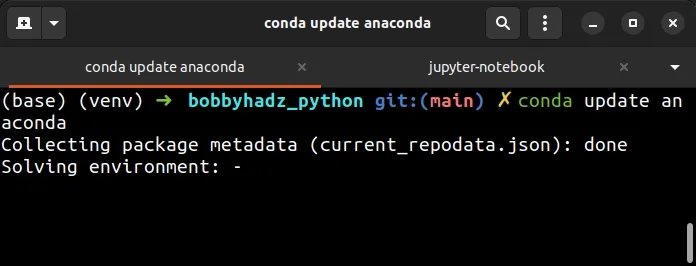 conda update anaconda