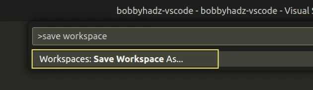 save workspace as