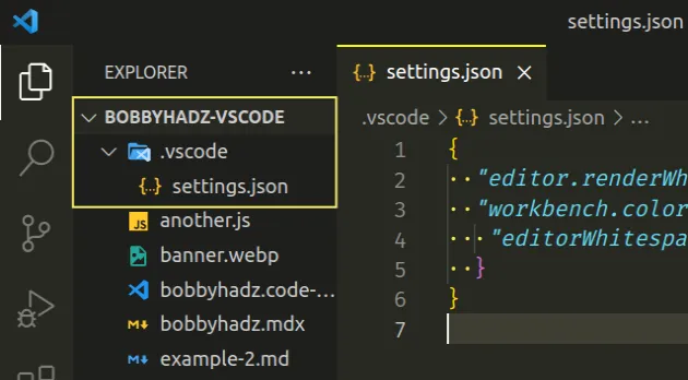 How to render Whitespace Characters in Visual Studio Code | bobbyhadz