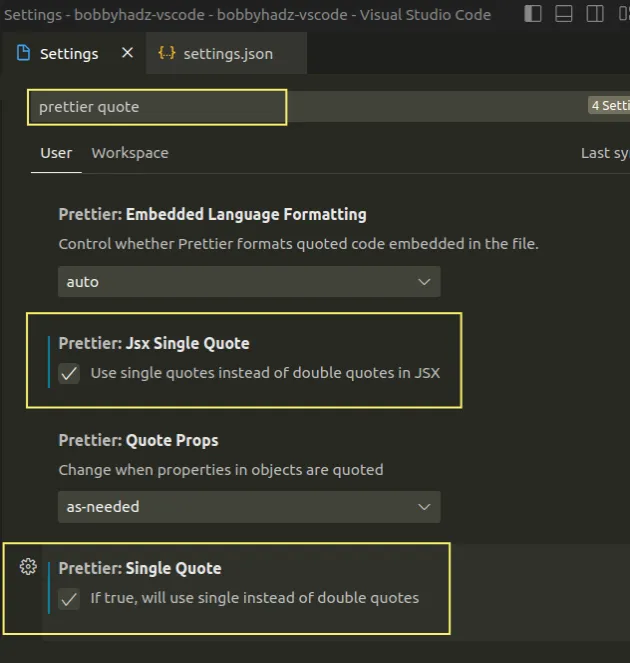 automatically replace single with double quotes vscode