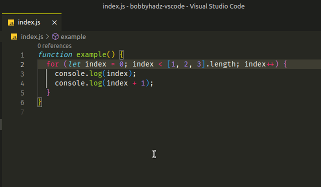 select block of code