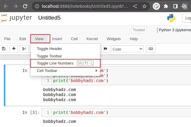 how-to-show-or-hide-the-line-numbers-in-jupyter-notebook-bobbyhadz