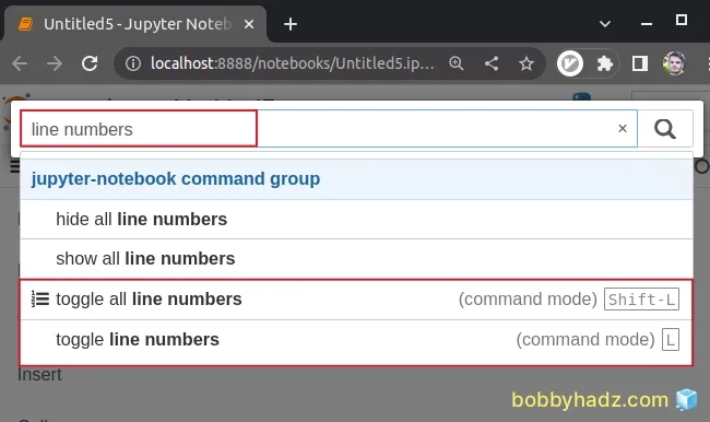 search line numbers in command palette