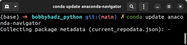 update anaconda navigator