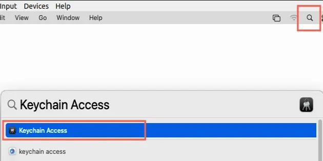 macos search keychain access