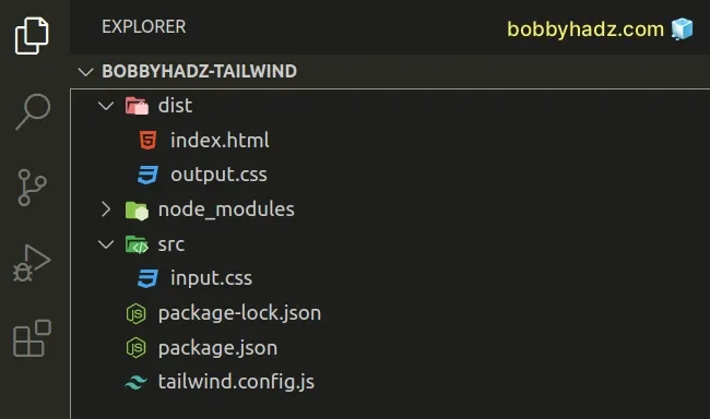 tailwind project folder structure