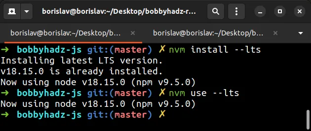 install lts node version
