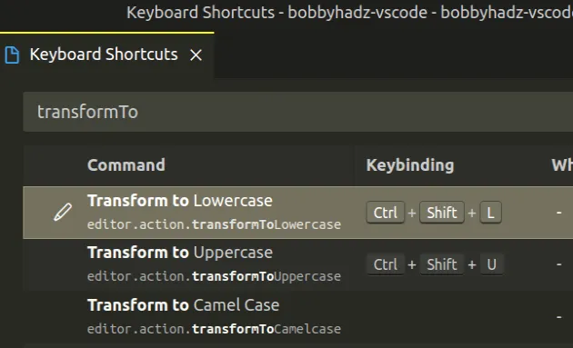 transform-text-to-uppercase-or-lowercase-in-vs-code-bobbyhadz