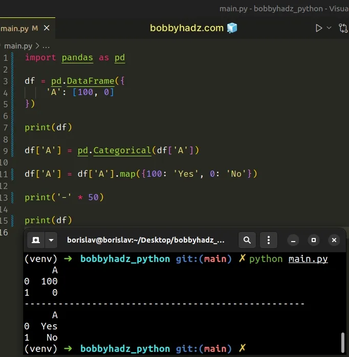 using series map method to solve the error